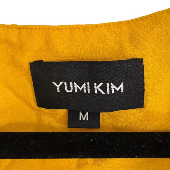 Yuki Kim Women's Swiss Dot Marigold Hailey Mini 3/4 Sleeve Dress Size M - Picture 9 of 11